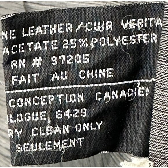 Danier Mens Genuine Leather Jacket VTG 90s Full Zip Buckle Cuffs Black Medium - Picture 15 of 16